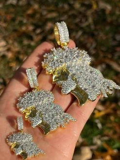 14k Gold Over Silver Iced Hip Hop Jesus Pendant Iced Baguette Diamond Necklace 16 14k Gold Over Silver Iced Hip Hop Jesus Pendant Iced Baguette Diamond Necklace -Harlem Bling Shop harlembling 14k gold over silver iced hip hop jesus pendant iced baguette diamond necklace 84619.1664362044