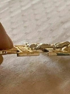 14k Gold Over Solid 925 Silver Caravaca Cross Double Crucifix For Men LARGE 2.5" 22 14k Gold Over Solid 925 Silver Caravaca Cross Double Crucifix For Men LARGE 2.5" -Harlem Bling Shop harlembling 14k gold over solid 925 silver caravaca cross double crucifix for men large 2.5 54829.1664375636