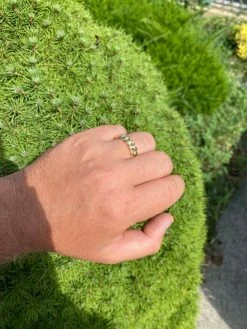 14k Gold Over Solid 925 Silver Men's Ladies 6mm Wedding Band Cuban Link Ring -Harlem Bling Shop harlembling 14k gold over solid 925 silver mens ladies 6mm wedding band cuban link ring 19144.1664376768