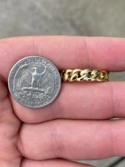 14k Gold Over Solid 925 Silver Men's Ladies 6mm Wedding Band Cuban Link Ring -Harlem Bling Shop harlembling 14k gold over solid 925 silver mens ladies 6mm wedding band cuban link ring 67281.1664387315