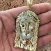14k Gold Over Solid 925 Sterling Silver Jesus Piece Necklace Large 2.5" ITALY 1 14k Gold Over Solid 925 Sterling Silver Jesus Piece Necklace Large 2.5" ITALY -Harlem Bling Shop harlembling 14k gold over solid 925 sterling silver jesus piece necklace large 2.5 italy 45082.1664376087