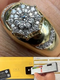 14k Gold Plated 925 Silver Hip Hop Iced Moissanite Pinky Ring Pass Diamond Test