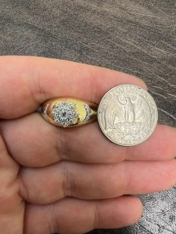 14k Gold Plated 925 Silver Hip Hop Iced Moissanite Pinky Ring Pass Diamond Test -Harlem Bling Shop harlembling 14k gold plated 925 silver hip hop iced moissanite pinky ring pass diamond test 12944.1664301375