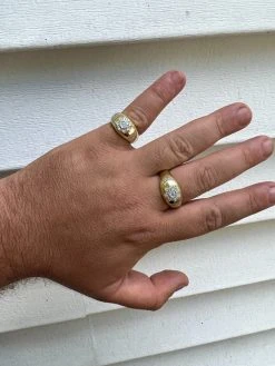 14k Gold Plated 925 Silver Hip Hop Iced Moissanite Pinky Ring Pass Diamond Test -Harlem Bling Shop harlembling 14k gold plated 925 silver hip hop iced moissanite pinky ring pass diamond test 33913.1664302555