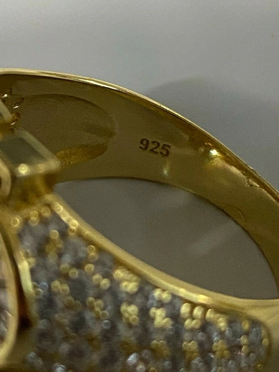 14k Gold Real Solid 925 Sterling Silver Men's Hip Hop Dollar Sign $ Pinky Ring 14 14k Gold Real Solid 925 Sterling Silver Men's Hip Hop Dollar Sign $ Pinky Ring - Image 12