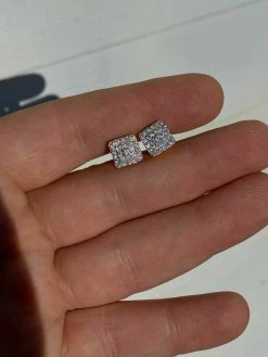 14k Gold Vermeil 925 Iced MOISSANITE Square Screwback Earrings Pass Diamond Test 17 14k Gold Vermeil 925 Iced MOISSANITE Square Screwback Earrings Pass Diamond Test -Harlem Bling Shop harlembling 14k gold vermeil 925 iced moissanite square screwback earrings pass diamond test 13003.1664360794