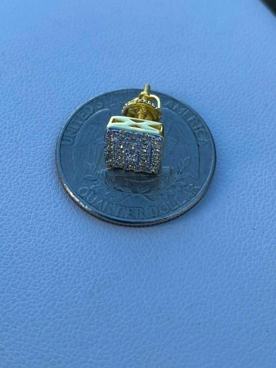 14k Gold Vermeil 925 Iced MOISSANITE Square Screwback Earrings Pass Diamond Test 12 14k Gold Vermeil 925 Iced MOISSANITE Square Screwback Earrings Pass Diamond Test - Image 10