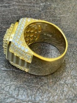 14k Gold Vermeil 925 Silver Men's Hip Hop Iced Moissanite Ring Pass Diamond Test 24 14k Gold Vermeil 925 Silver Men's Hip Hop Iced Moissanite Ring Pass Diamond Test -Harlem Bling Shop harlembling 14k gold vermeil 925 silver mens hip hop iced moissanite ring pass diamond test 05725.1664390853