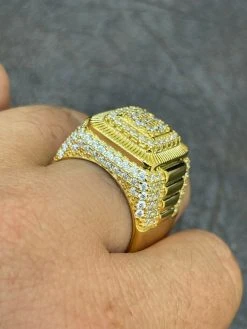 14k Gold Vermeil 925 Silver Men's Hip Hop Iced Moissanite Ring Pass Diamond Test 20 14k Gold Vermeil 925 Silver Men's Hip Hop Iced Moissanite Ring Pass Diamond Test -Harlem Bling Shop harlembling 14k gold vermeil 925 silver mens hip hop iced moissanite ring pass diamond test 20204.1664383332