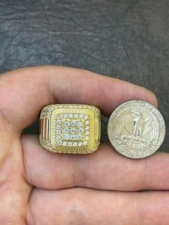 14k Gold Vermeil 925 Silver Men's Hip Hop Iced Moissanite Ring Pass Diamond Test 25 14k Gold Vermeil 925 Silver Men's Hip Hop Iced Moissanite Ring Pass Diamond Test -Harlem Bling Shop harlembling 14k gold vermeil 925 silver mens hip hop iced moissanite ring pass diamond test 93146.1664379673