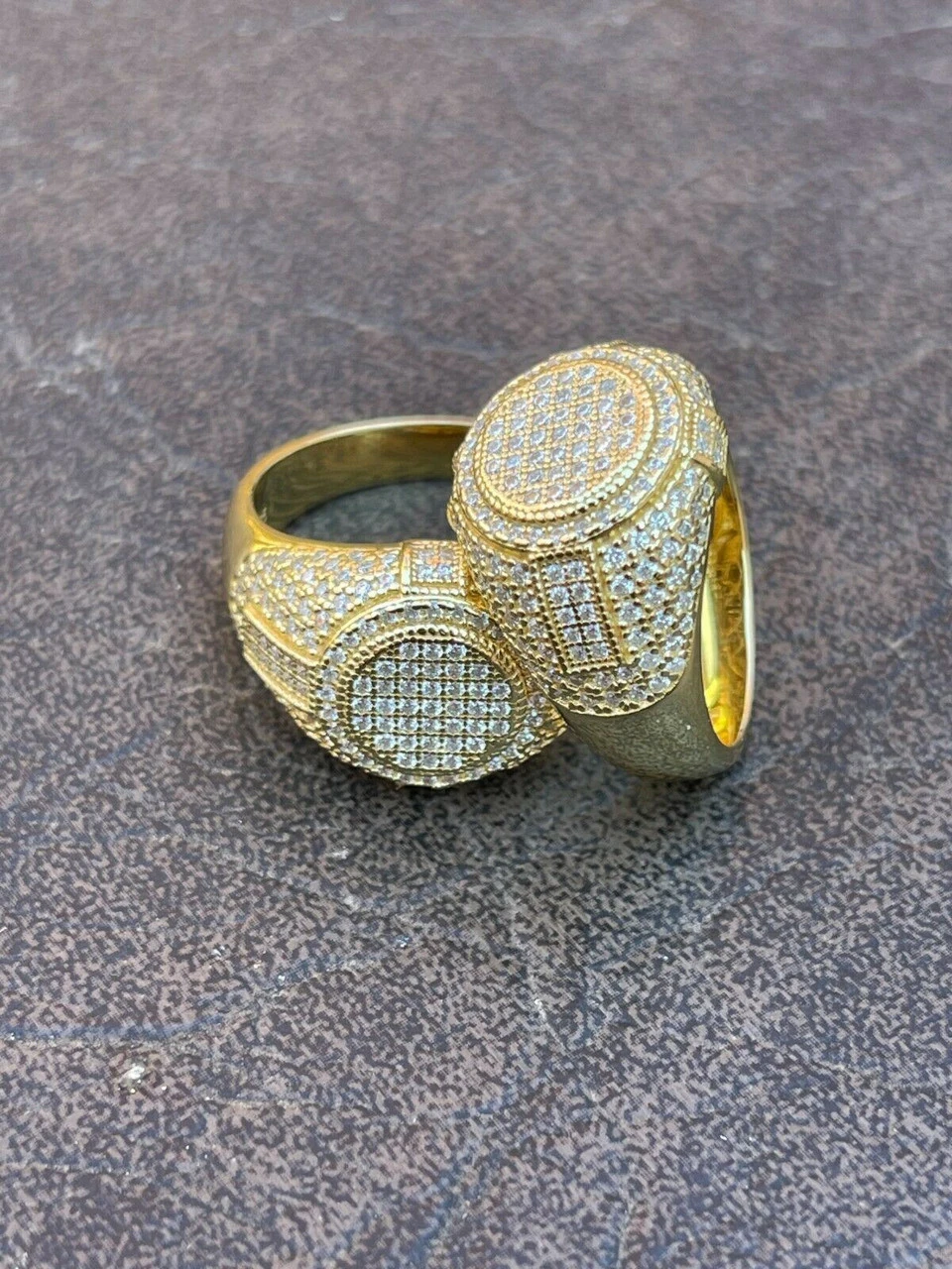 14K Gold Vermeil Iced Hip Hop Pinky Ring REAL MOISSANITE Stone Pass Diamond Test 14 14K Gold Vermeil Iced Hip Hop Pinky Ring REAL MOISSANITE Stone Pass Diamond Test - Image 12