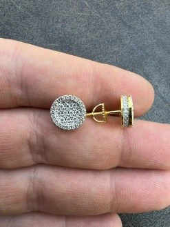 14k Gold Vermeil Iced Moissanite Hip Hop Round Earrings Studs Pass Diamond Test 23 14k Gold Vermeil Iced Moissanite Hip Hop Round Earrings Studs Pass Diamond Test -Harlem Bling Shop harlembling 14k gold vermeil iced moissanite hip hop round earrings studs pass diamond test 66602.1664361048