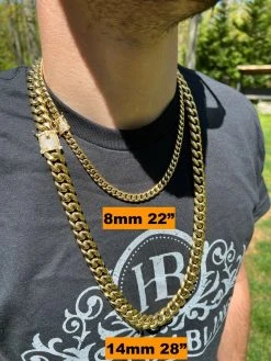 14k Gold Vermeil Miami Cuban Chain Necklace Iced MOISSANITE Pass Diamond Tester 16 14k Gold Vermeil Miami Cuban Chain Necklace Iced MOISSANITE Pass Diamond Tester -Harlem Bling Shop harlembling 14k gold vermeil miami cuban chain necklace iced moissanite pass diamond tester 30969.1664359302