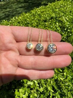 14k Gold Vermeil Moissanite Solitaire Pendant Necklace GRA Passes Diamond Tester 16 14k Gold Vermeil Moissanite Solitaire Pendant Necklace GRA Passes Diamond Tester -Harlem Bling Shop harlembling 14k gold vermeil moissanite solitaire pendant necklace gra passes diamond tester 10476.1664362642