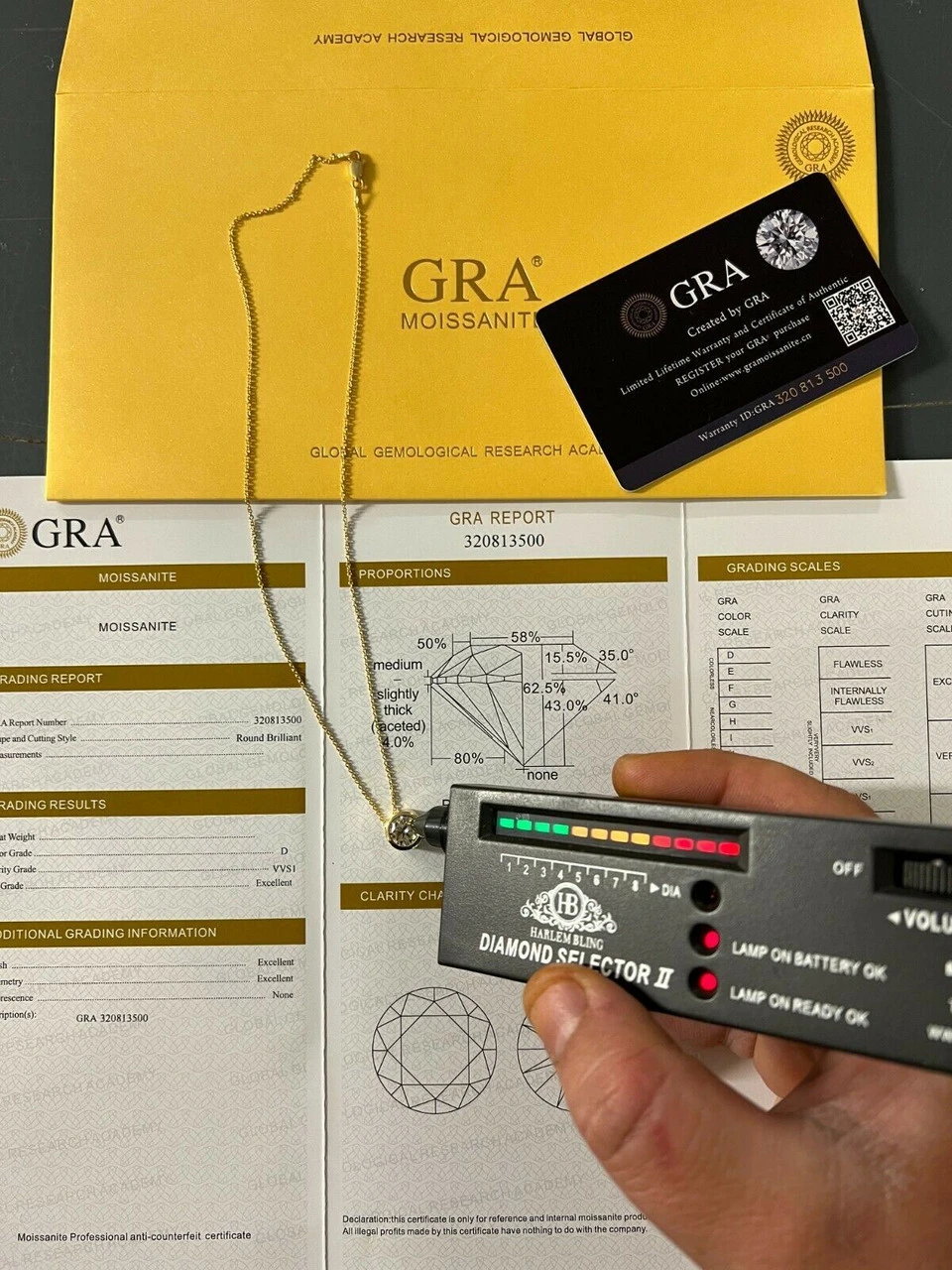 14k Gold Vermeil Moissanite Solitaire Pendant Necklace GRA Passes Diamond Tester 14 14k Gold Vermeil Moissanite Solitaire Pendant Necklace GRA Passes Diamond Tester - Image 12