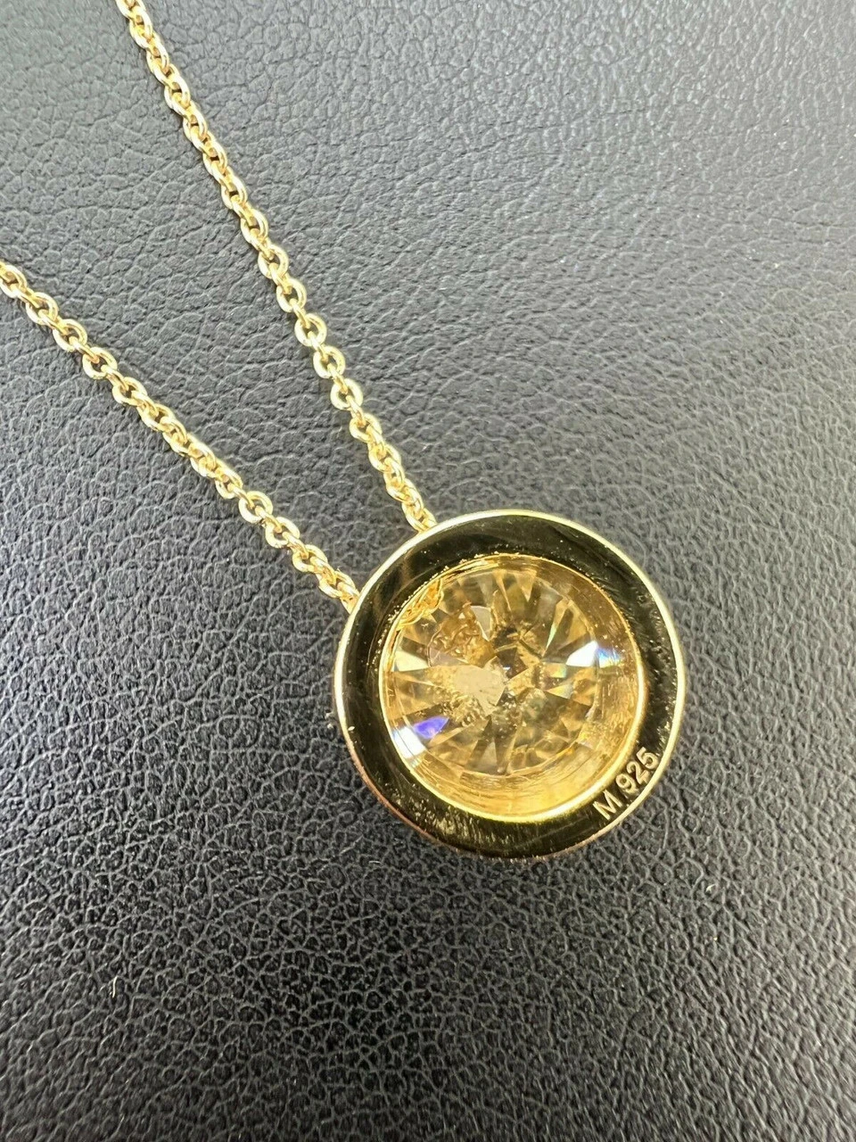 14k Gold Vermeil Moissanite Solitaire Pendant Necklace GRA Passes Diamond Tester 8 14k Gold Vermeil Moissanite Solitaire Pendant Necklace GRA Passes Diamond Tester - Image 6