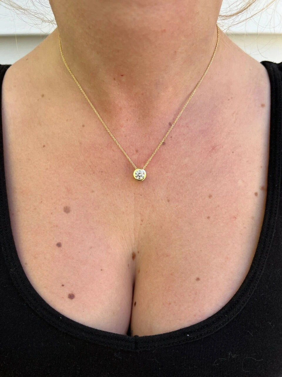 14k Gold Vermeil Moissanite Solitaire Pendant Necklace GRA Passes Diamond Tester 13 14k Gold Vermeil Moissanite Solitaire Pendant Necklace GRA Passes Diamond Tester - Image 11