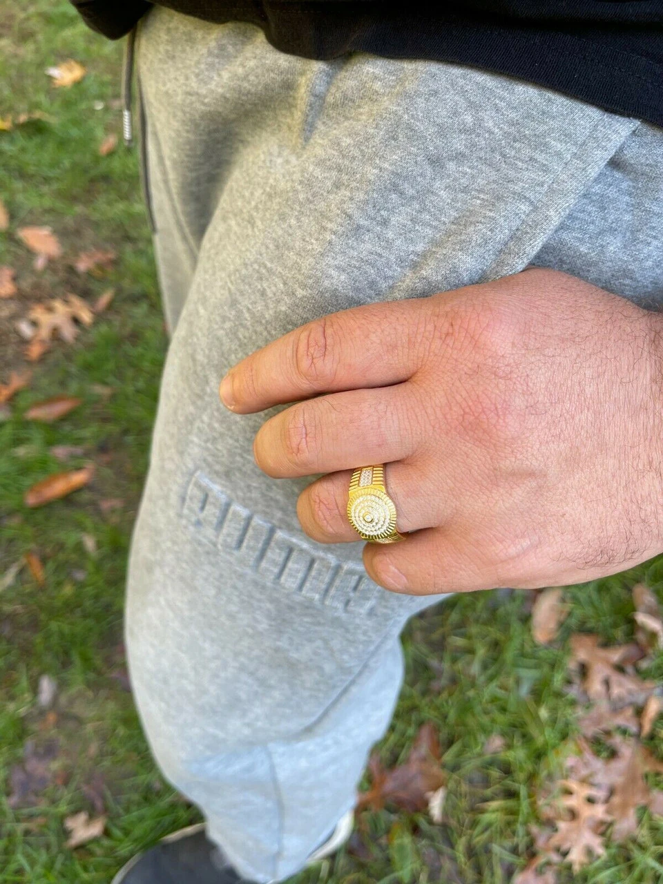 14k Gold Vermeil Out Hip Hop Iced Moissanite Ring REAL Stone Pass Diamond Tester 10 14k Gold Vermeil Out Hip Hop Iced Moissanite Ring REAL Stone Pass Diamond Tester - Image 8