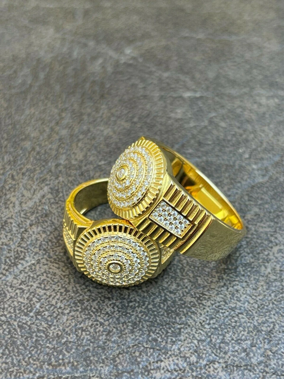 14k Gold Vermeil Out Hip Hop Iced Moissanite Ring REAL Stone Pass Diamond Tester 14 14k Gold Vermeil Out Hip Hop Iced Moissanite Ring REAL Stone Pass Diamond Tester - Image 12