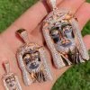 14k Rose Gold Over Real 925 Silver Hip Hop Jesus Piece Pendant Iced Men Necklace 1 14k Rose Gold Over Real 925 Silver Hip Hop Jesus Piece Pendant Iced Men Necklace -Harlem Bling Shop harlembling 14k rose gold over real 925 silver hip hop jesus piece pendant iced men necklace 63074.1664383434