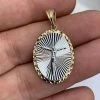 14k Yellow Gold & 925 Sterling Silver Jesus Medallion Pendant Diamond Cut ITALY 1 14k Yellow Gold & 925 Sterling Silver Jesus Medallion Pendant Diamond Cut ITALY -Harlem Bling Shop harlembling 14k yellow gold and 925 sterling silver jesus medallion pendant diamond cut italy 57214.1664392832