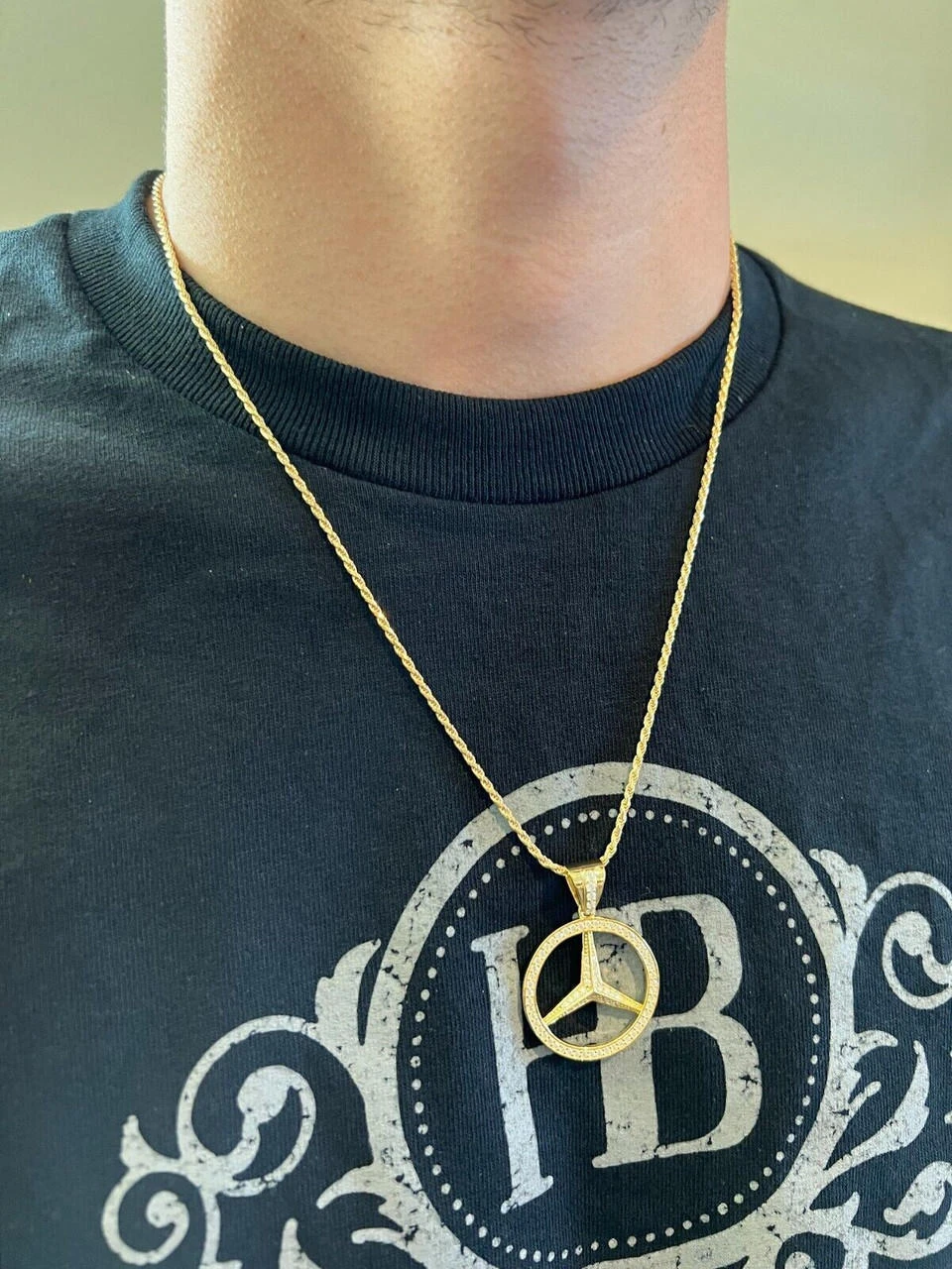 1ct MOISSANITE 925 Silver/Gold Plated Iced Mercedes Benz Logo Pendant Necklace 19 1ct MOISSANITE 925 Silver/Gold Plated Iced Mercedes Benz Logo Pendant Necklace - Image 17