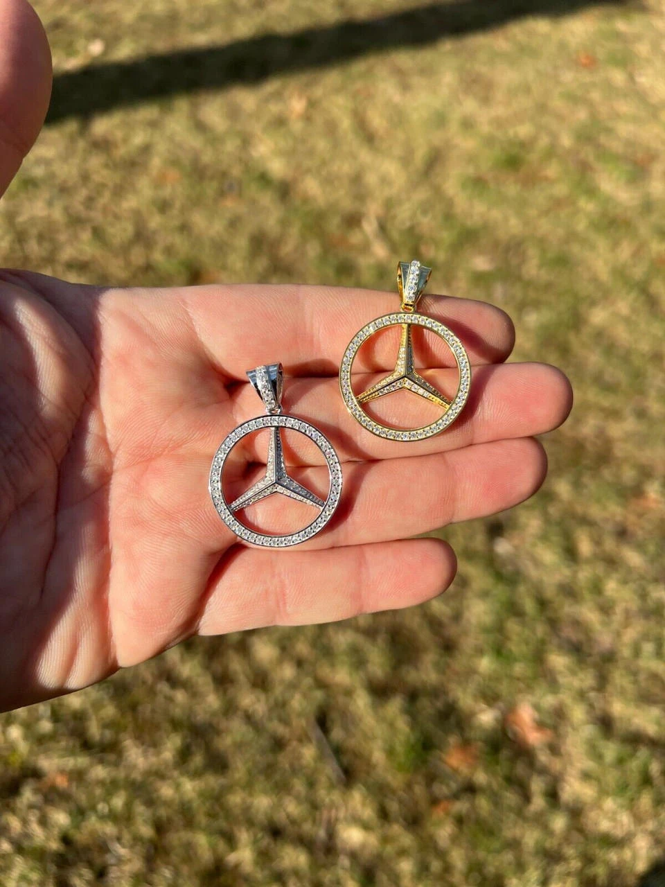 1ct MOISSANITE 925 Silver/Gold Plated Iced Mercedes Benz Logo Pendant Necklace 17 1ct MOISSANITE 925 Silver/Gold Plated Iced Mercedes Benz Logo Pendant Necklace - Image 15