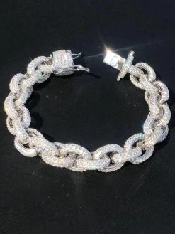 22ct VVS Moissanite Thick Rolo Link Iced Hip Hop Bracelet - Pass Diamond Tester 33 22ct VVS Moissanite Thick Rolo Link Iced Hip Hop Bracelet - Pass Diamond Tester -Harlem Bling Shop harlembling 22ct vvs moissanite thick rolo link iced hip hop bracelet pass diamond tester 78232.1669562927