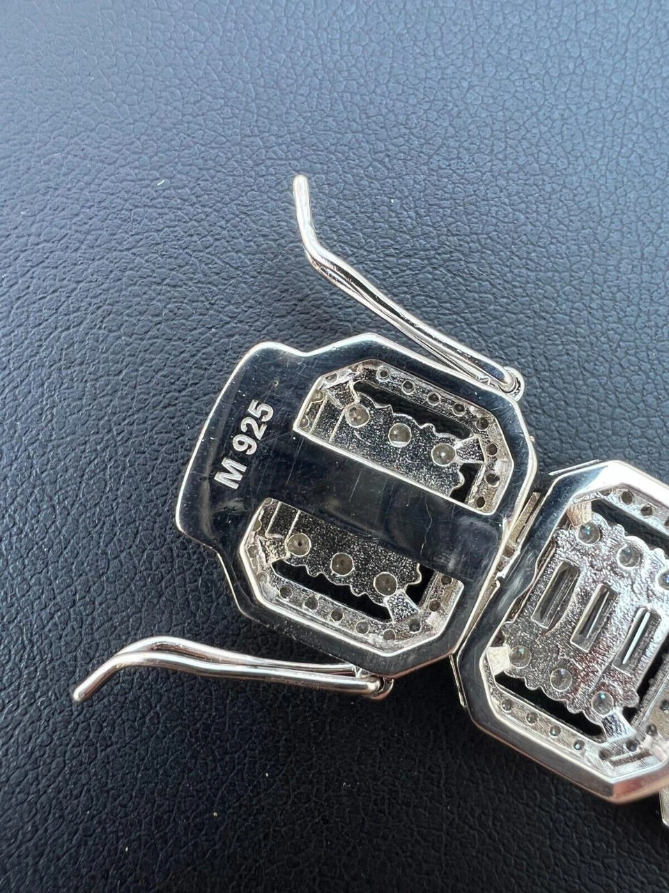 25ct Baguette MOISSANITE Real 925 Silver 15mm Square Bracelet Pass Diamond Test 15 25ct Baguette MOISSANITE Real 925 Silver 15mm Square Bracelet Pass Diamond Test - Image 13