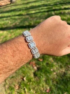 25ct Baguette MOISSANITE Real 925 Silver 15mm Square Bracelet Pass Diamond Test 34 25ct Baguette MOISSANITE Real 925 Silver 15mm Square Bracelet Pass Diamond Test -Harlem Bling Shop harlembling 25ct baguette moissanite real 925 silver 15mm square bracelet pass diamond test 78599.1669562865