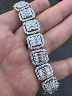 25ct Baguette MOISSANITE Real 925 Silver 15mm Square Bracelet Pass Diamond Test 33 25ct Baguette MOISSANITE Real 925 Silver 15mm Square Bracelet Pass Diamond Test -Harlem Bling Shop harlembling 25ct baguette moissanite real 925 silver 15mm square bracelet pass diamond test 97858.1669562936