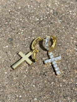 2ct MOISSANITE 14k Gold Vermeil 925 Dangle Cross Earrings Passes Diamond Tester 21 2ct MOISSANITE 14k Gold Vermeil 925 Dangle Cross Earrings Passes Diamond Tester -Harlem Bling Shop harlembling 2ct moissanite 14k gold vermeil 925 dangle cross earrings passes diamond tester 73733.1664397783