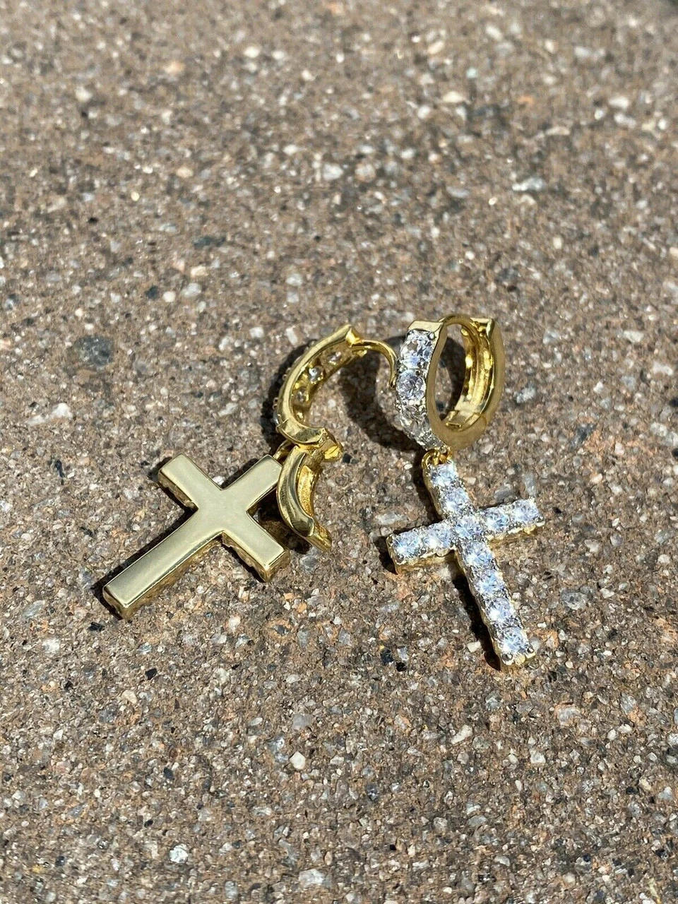 2ct MOISSANITE 14k Gold Vermeil 925 Dangle Cross Earrings Passes Diamond Tester 11 2ct MOISSANITE 14k Gold Vermeil 925 Dangle Cross Earrings Passes Diamond Tester - Image 9