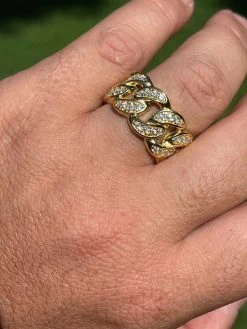 2ct MOISSANITE Miami Cuban Ring 14k Gold Vermeil Passes Diamond Tester Real Iced 18 2ct MOISSANITE Miami Cuban Ring 14k Gold Vermeil Passes Diamond Tester Real Iced -Harlem Bling Shop harlembling 2ct moissanite miami cuban ring 14k gold vermeil passes diamond tester real iced 10614.1664397794