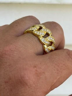 2ct MOISSANITE Miami Cuban Ring 14k Gold Vermeil Passes Diamond Tester Real Iced 17 2ct MOISSANITE Miami Cuban Ring 14k Gold Vermeil Passes Diamond Tester Real Iced -Harlem Bling Shop harlembling 2ct moissanite miami cuban ring 14k gold vermeil passes diamond tester real iced 35724.1664394822