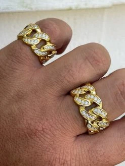 2ct MOISSANITE Miami Cuban Ring 14k Gold Vermeil Passes Diamond Tester Real Iced 16 2ct MOISSANITE Miami Cuban Ring 14k Gold Vermeil Passes Diamond Tester Real Iced -Harlem Bling Shop harlembling 2ct moissanite miami cuban ring 14k gold vermeil passes diamond tester real iced 54147.1664371485