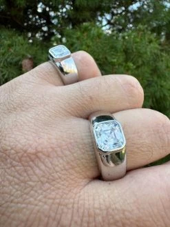 3ct MOISSANITE Asscher Cut Big Solitaire Men's Real Solid 925 Silver Ring Pinky 41 3ct MOISSANITE Asscher Cut Big Solitaire Men's Real Solid 925 Silver Ring Pinky -Harlem Bling Shop harlembling 3ct moissanite asscher cut big solitaire mens real solid 925 silver ring pinky 02519.1704353413