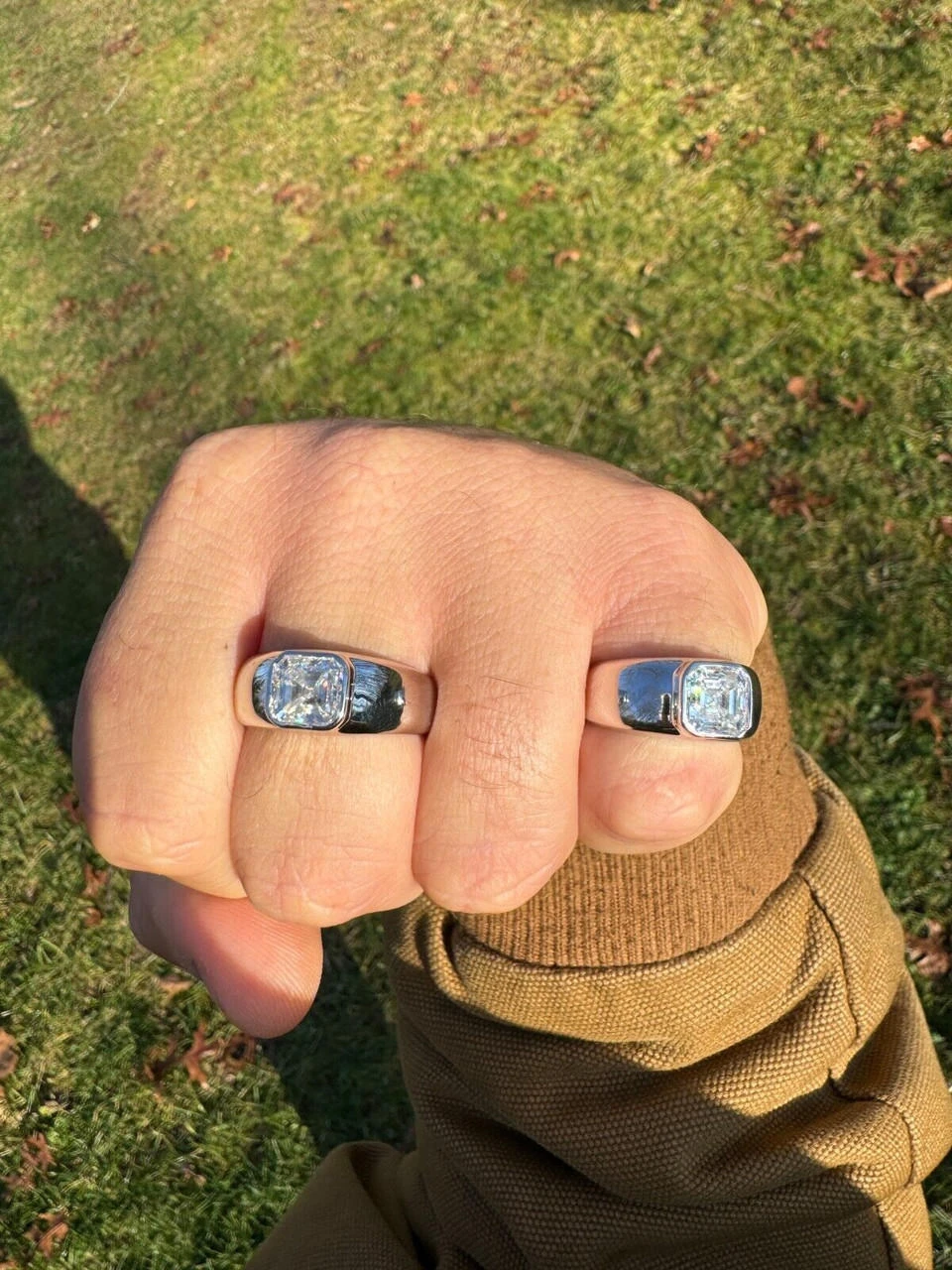 3ct MOISSANITE Asscher Cut Big Solitaire Men's Real Solid 925 Silver Ring Pinky 14 3ct MOISSANITE Asscher Cut Big Solitaire Men's Real Solid 925 Silver Ring Pinky - Image 12