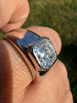 3ct MOISSANITE Asscher Cut Big Solitaire Men's Real Solid 925 Silver Ring Pinky 37 3ct MOISSANITE Asscher Cut Big Solitaire Men's Real Solid 925 Silver Ring Pinky -Harlem Bling Shop harlembling 3ct moissanite asscher cut big solitaire mens real solid 925 silver ring pinky 35050.1704353382