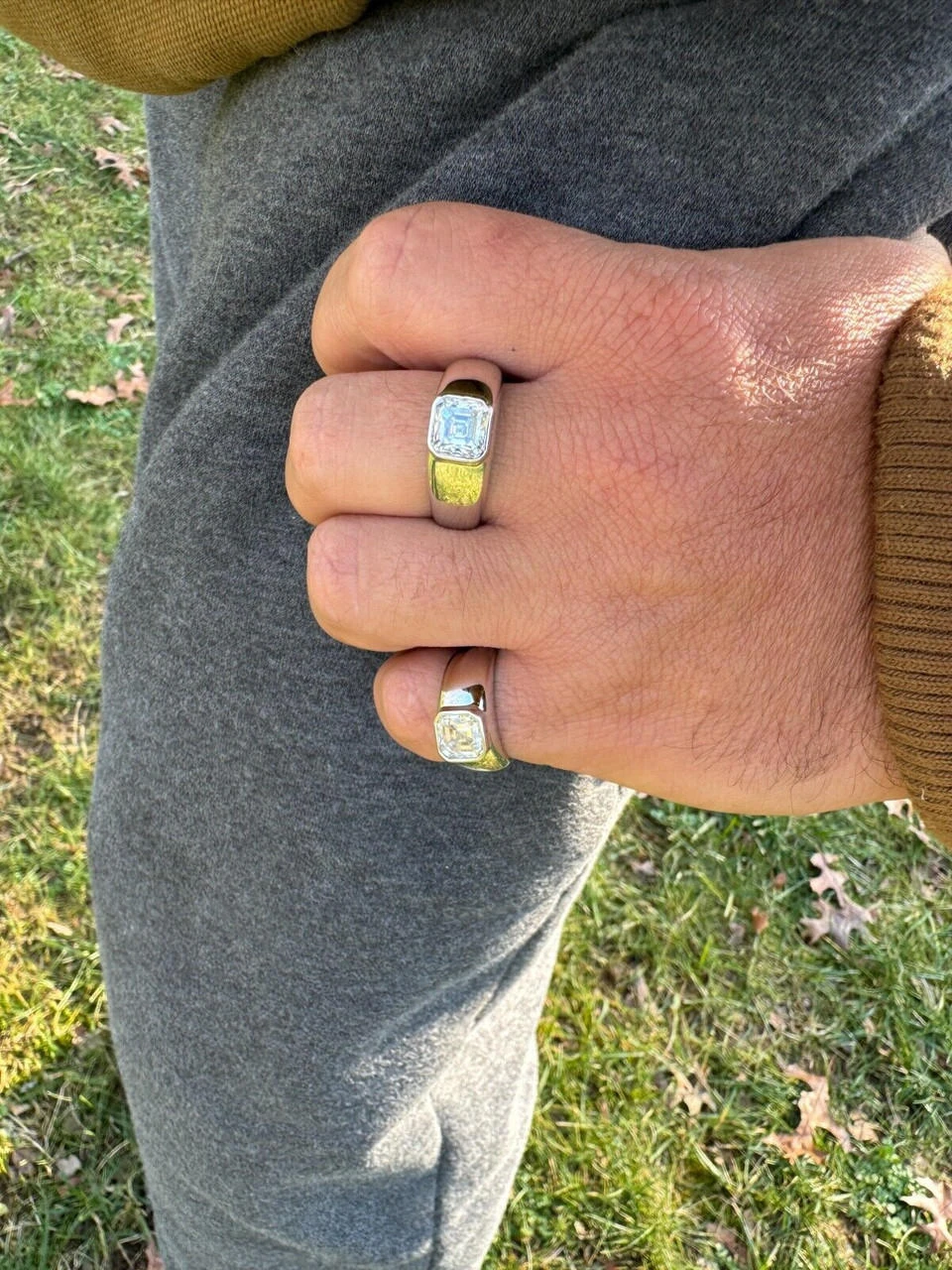 3ct MOISSANITE Asscher Cut Big Solitaire Men's Real Solid 925 Silver Ring Pinky 12 3ct MOISSANITE Asscher Cut Big Solitaire Men's Real Solid 925 Silver Ring Pinky - Image 10