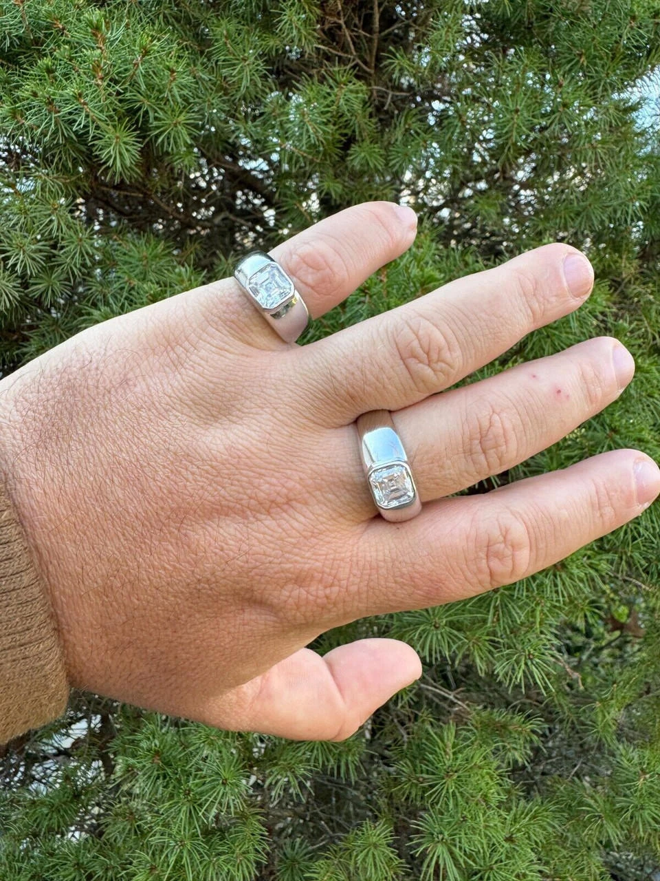 3ct MOISSANITE Asscher Cut Big Solitaire Men's Real Solid 925 Silver Ring Pinky 21 3ct MOISSANITE Asscher Cut Big Solitaire Men's Real Solid 925 Silver Ring Pinky - Image 19