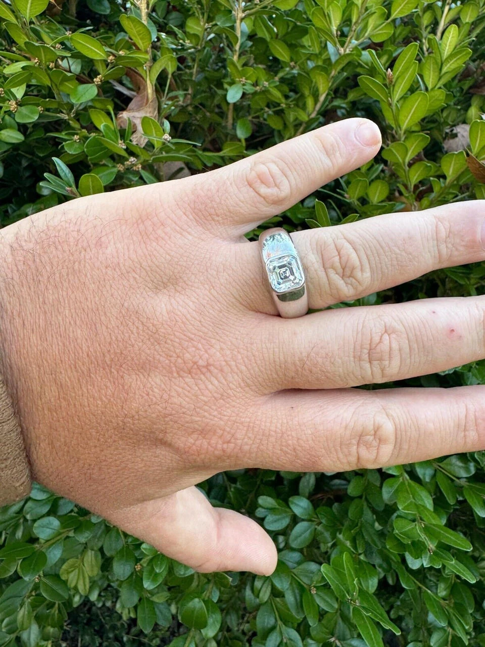 3ct MOISSANITE Asscher Cut Big Solitaire Men's Real Solid 925 Silver Ring Pinky 19 3ct MOISSANITE Asscher Cut Big Solitaire Men's Real Solid 925 Silver Ring Pinky - Image 17