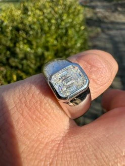 3ct MOISSANITE Emerald Cut Big Solitaire Men's Real Solid 925 Silver Ring Pinky 33 3ct MOISSANITE Emerald Cut Big Solitaire Men's Real Solid 925 Silver Ring Pinky -Harlem Bling Shop harlembling 3ct moissanite emerald cut big solitaire mens real solid 925 silver ring pinky 20773.1704353517