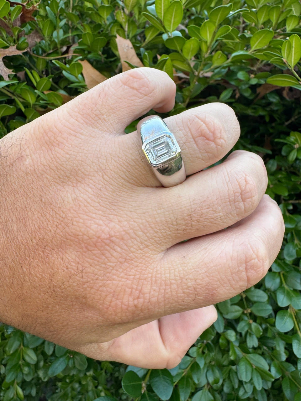 3ct MOISSANITE Emerald Cut Big Solitaire Men's Real Solid 925 Silver Ring Pinky 16 3ct MOISSANITE Emerald Cut Big Solitaire Men's Real Solid 925 Silver Ring Pinky - Image 14