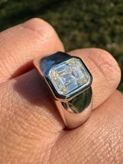 3ct MOISSANITE Emerald Cut Big Solitaire Men's Real Solid 925 Silver Ring Pinky 28 3ct MOISSANITE Emerald Cut Big Solitaire Men's Real Solid 925 Silver Ring Pinky -Harlem Bling Shop harlembling 3ct moissanite emerald cut big solitaire mens real solid 925 silver ring pinky 73725.1704353423