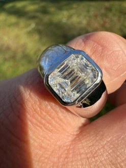 3ct MOISSANITE Emerald Cut Big Solitaire Men's Real Solid 925 Silver Ring Pinky 29 3ct MOISSANITE Emerald Cut Big Solitaire Men's Real Solid 925 Silver Ring Pinky -Harlem Bling Shop harlembling 3ct moissanite emerald cut big solitaire mens real solid 925 silver ring pinky 96843.1704353309