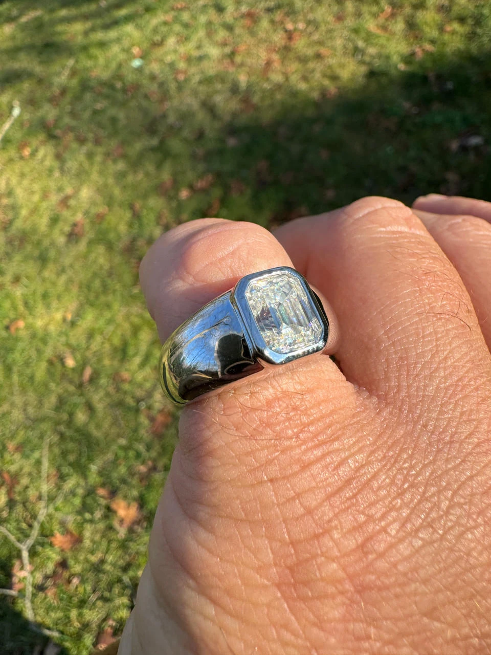 3ct MOISSANITE Emerald Cut Big Solitaire Men's Real Solid 925 Silver Ring Pinky 20 3ct MOISSANITE Emerald Cut Big Solitaire Men's Real Solid 925 Silver Ring Pinky - Image 18