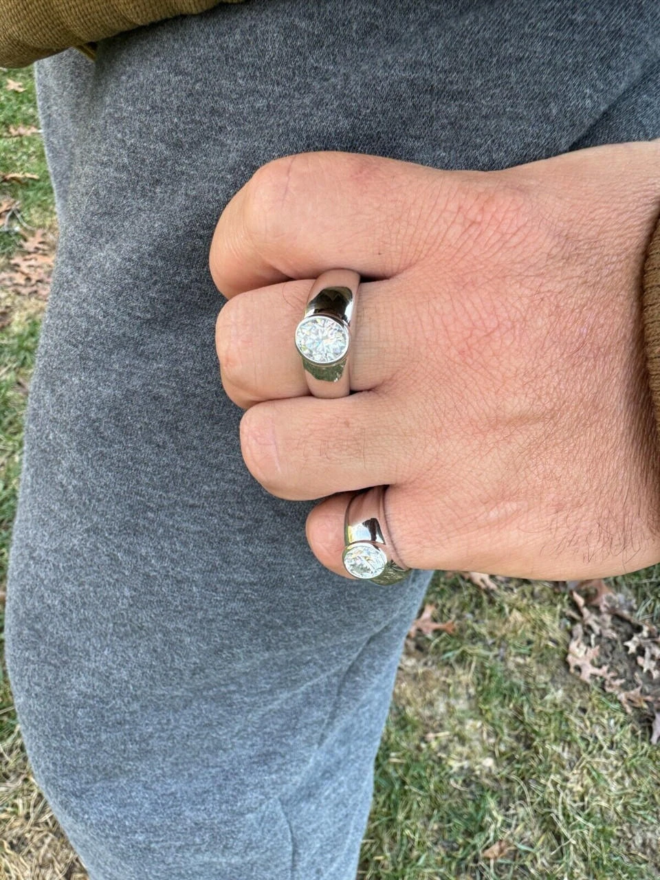 3ct MOISSANITE Oval Cut Big Solitaire Men's Real Solid 925 Silver Ring Pinky 12 3ct MOISSANITE Oval Cut Big Solitaire Men's Real Solid 925 Silver Ring Pinky - Image 10