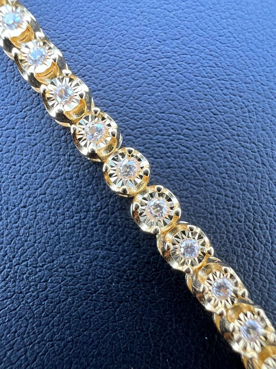 3mm MOISSANITE Illusion Set Tennis Bracelet 14k Gold Vermeil 925 Silver 6-8.5" 13 3mm MOISSANITE Illusion Set Tennis Bracelet 14k Gold Vermeil 925 Silver 6-8.5" - Image 11