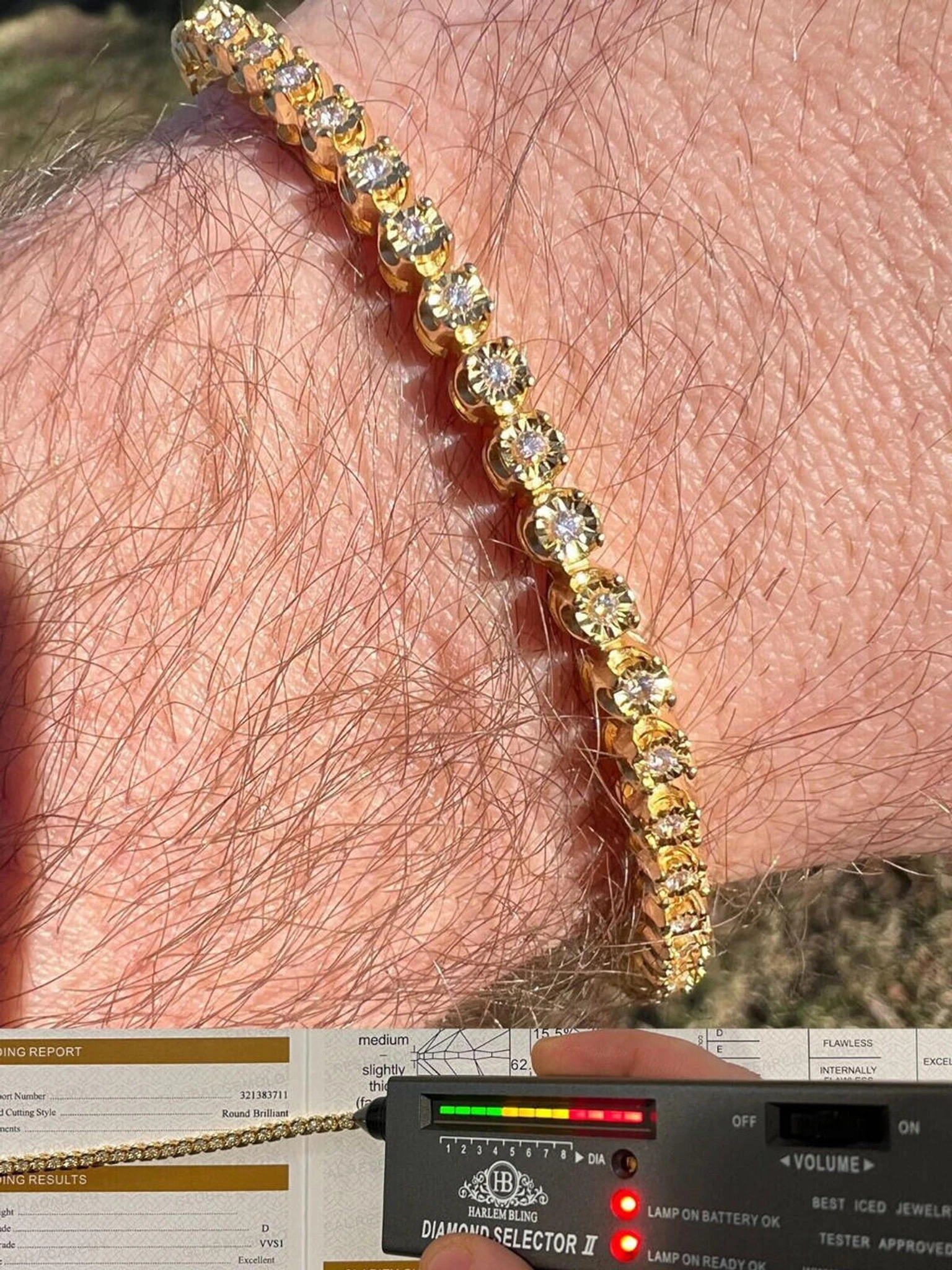 3mm MOISSANITE Illusion Set Tennis Bracelet 14k Gold Vermeil 925 Silver 6-8.5" 3 3mm MOISSANITE Illusion Set Tennis Bracelet 14k Gold Vermeil 925 Silver 6-8.5"
